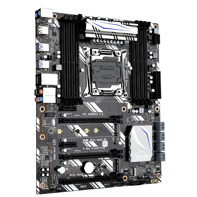 Игровая материнская плата x99 ddr4 комплект lga2011-3 гнезда x99d8 e5 2680V4 2*16 ГБ = 32 2133 ecc