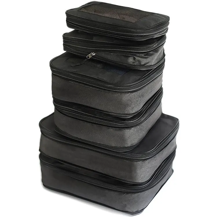 Tyvek Packing Cube Hot Wholesale 3 In 1 Compression Travel Bag Set Zipper Compressed Storage Bag