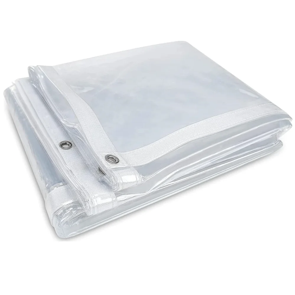 Clear Vinyl PVC Tarpaulin Fabric Roll Transparent PVC Sheets Tarp for Patio