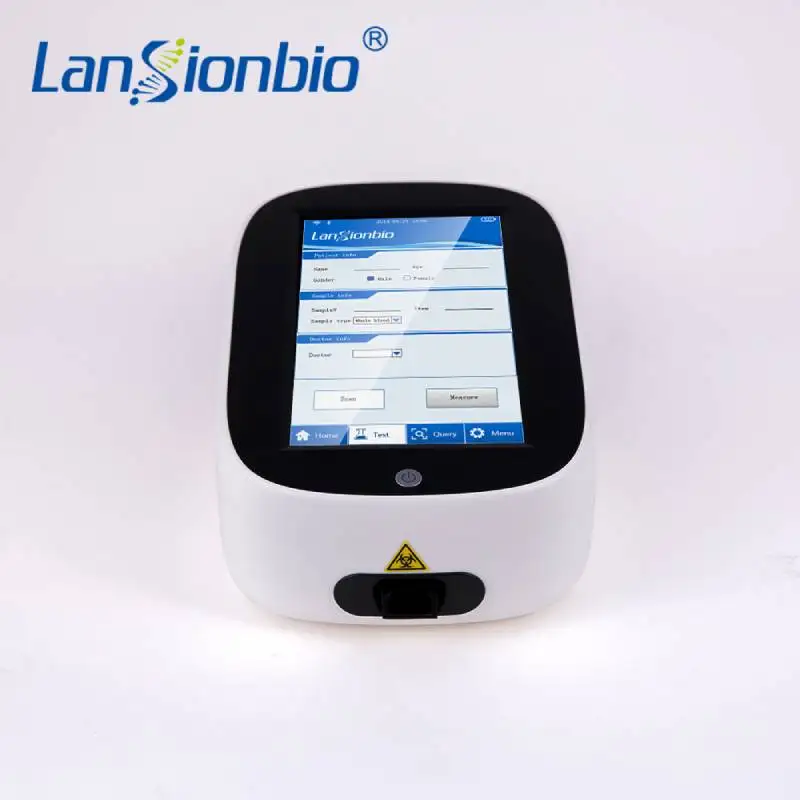 Lansionbio Rapid Diagnostic Blood Test Equipment, HbA1c/TSH/HCG/PSA/D-DIMER/Ferritin/Myo/CRP/LH/PCT LS-1100