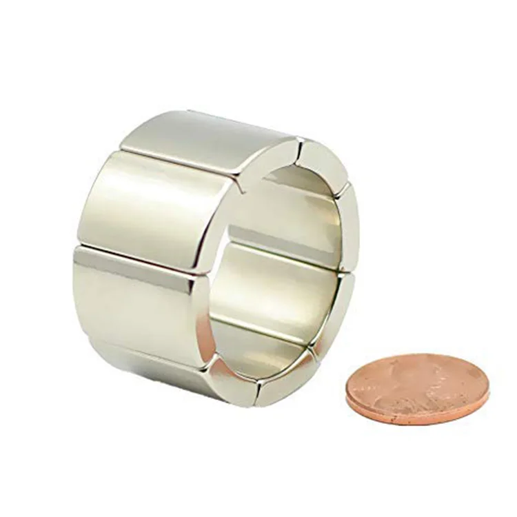 Customized Arc Neodymium Magnet N35SH Permanent NdFeB Magnet Use For Motors