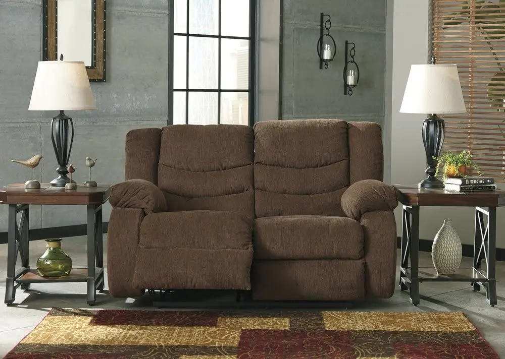 Comfortable Fabric Manual High Back Loveseat Motion Recliner Sofa Set With Massage For Living Room