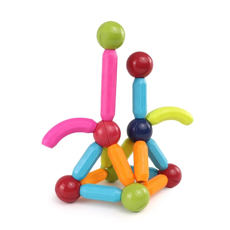 Заводская оптовая продажа новые популярные детские развивающие игрушки «своими руками» магнитный стержень для игры магнитные палочки строительные блоки с шариками