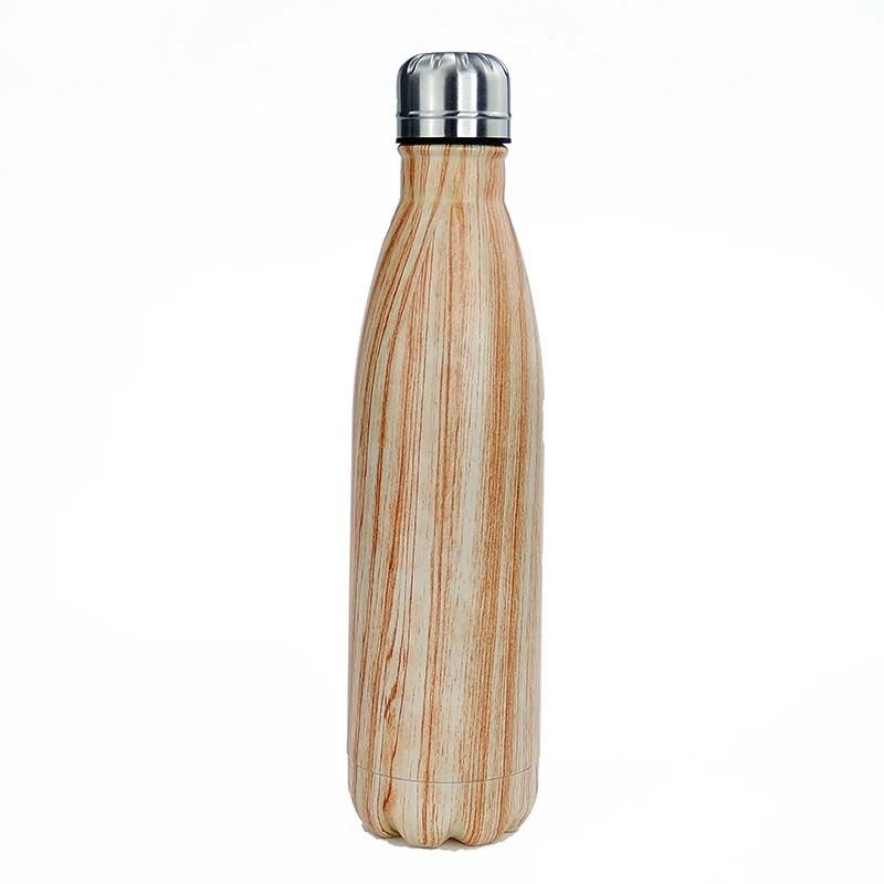 500ml vacuum sport double wall copper stainless steel thermo cola shape drink insulated water bottles with custom logo