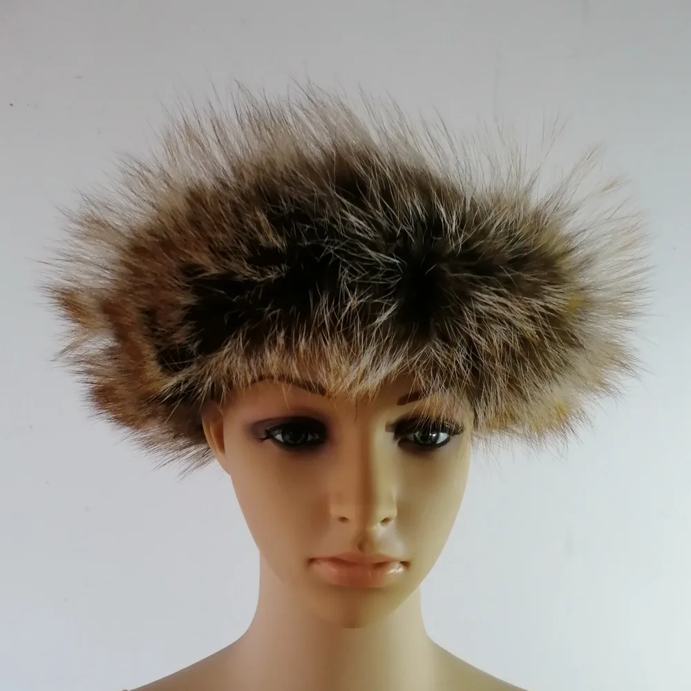 winter ladies womens russian warm real Fur Headband Hair Band Scrunchies 10pcs/lot free shipping
