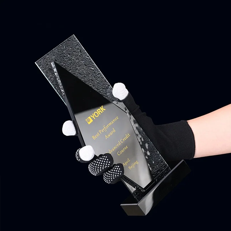 Newest Design Modern Black Crystal Trophy Award For Champion Gift
