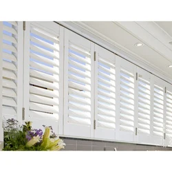 Best sell clear view ready made removable basswood door plantation shutters