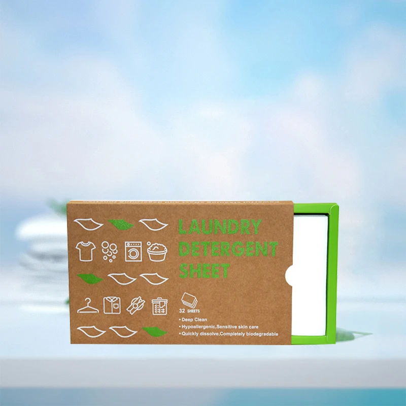 Enzyme Laundry Paper Sheets Eco Friendly Oem Laundry Detergent Tablets In Box