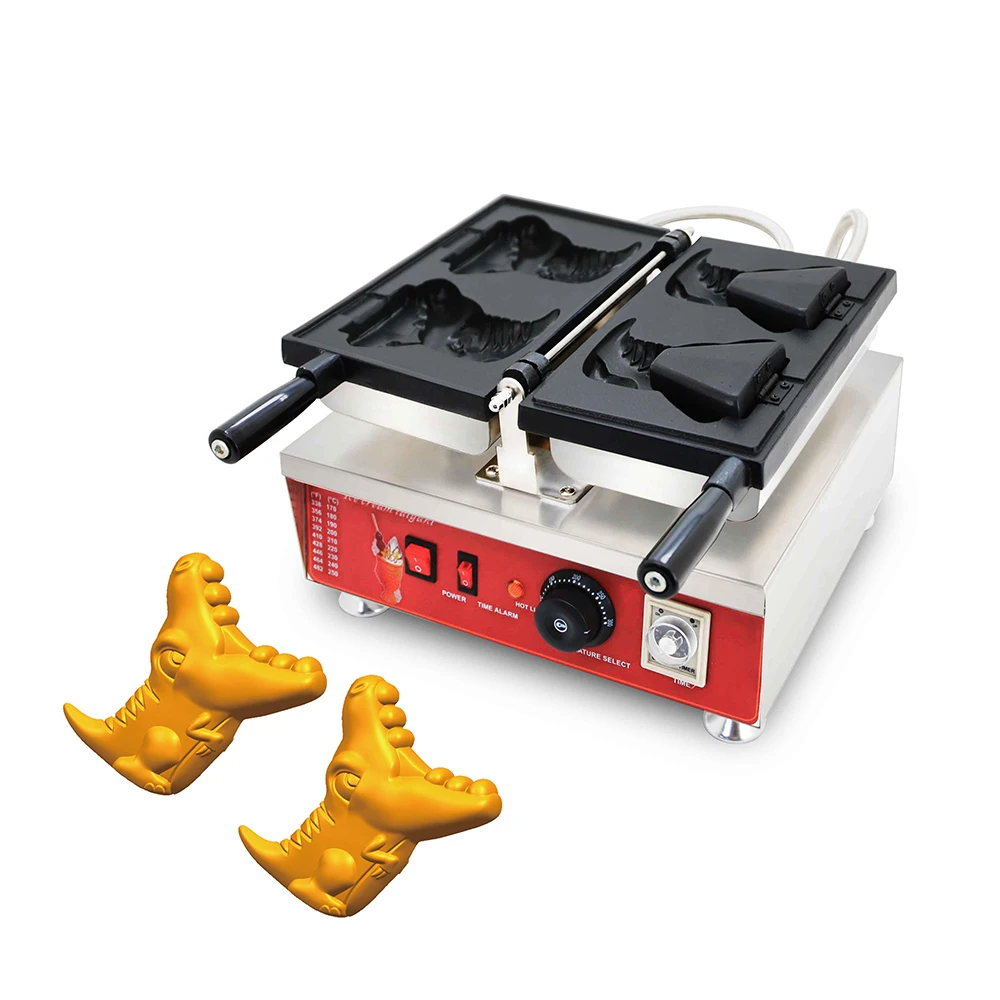 Commercial Ice Cream Taiyaki Machine Crocodile Shape Waffle Cone Maker With CE