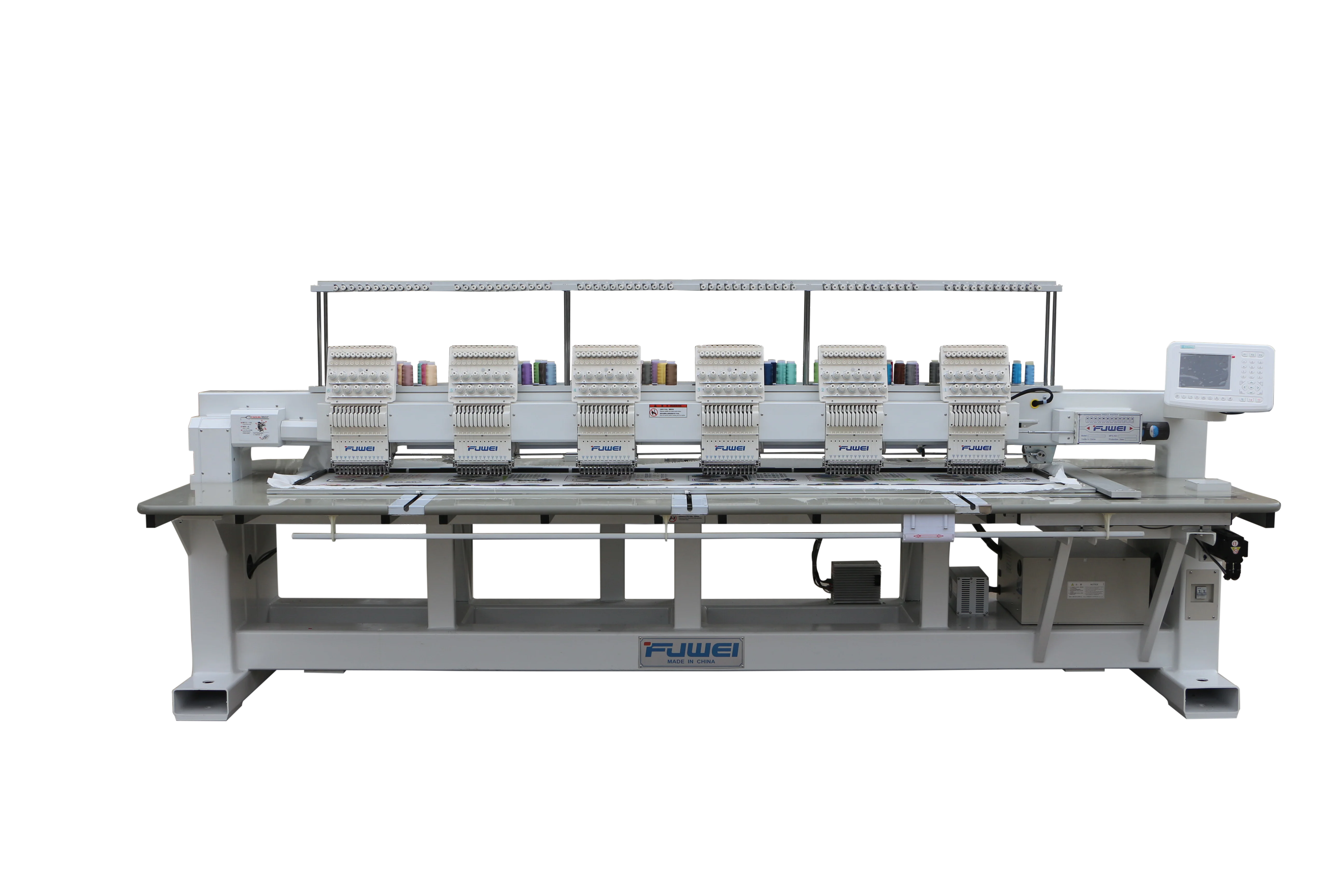 fuwei 2023  new ready 12/15 needles single head automatic color change hat embroidery machine app store for sale
