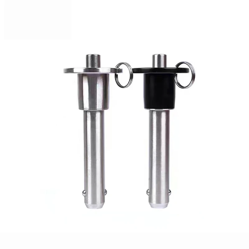 Stainless Steel M6 M10 Button Handle Aluminum Round Head With Ring Quick Release Ball Lock Pin