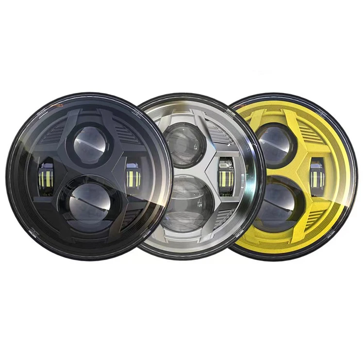 4X4 offroad headlight for CJ TJ JK  H1 H2 high low beam 3600LM 7 inch round led headlight