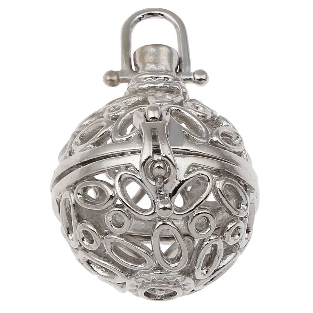 Jewelry Necklaces DIY hand made Round Locket Ball Cage Pendant Mountings Can Open Charms DIY Necklace Jewelry making
