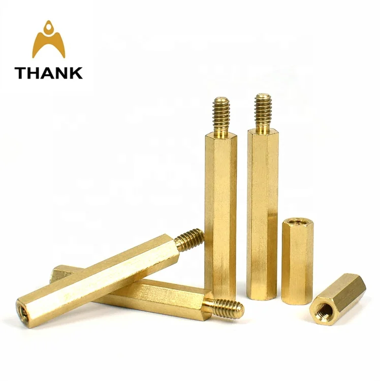 Blind threaded brass standoff stainless steel PCB standoff screw double side aluminum spacer standoff #6-32