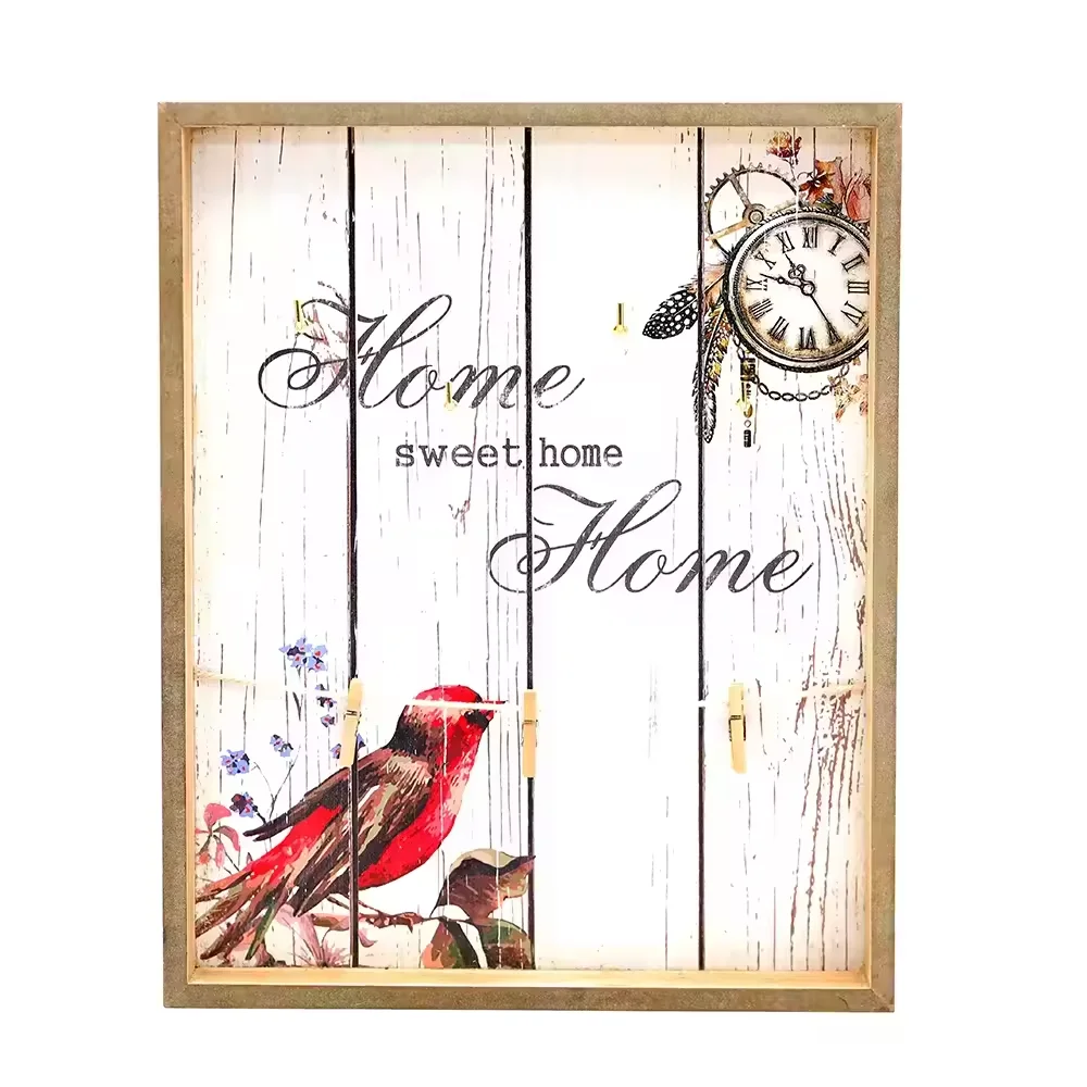 Home Decor Wood Crafts Custom Wooden Wall Key Box