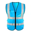 Изготовление логотипа на заказ рабочая одежда Hi Vis жилет для строительных рабочих защитная куртка желтый светоотражающий защитный