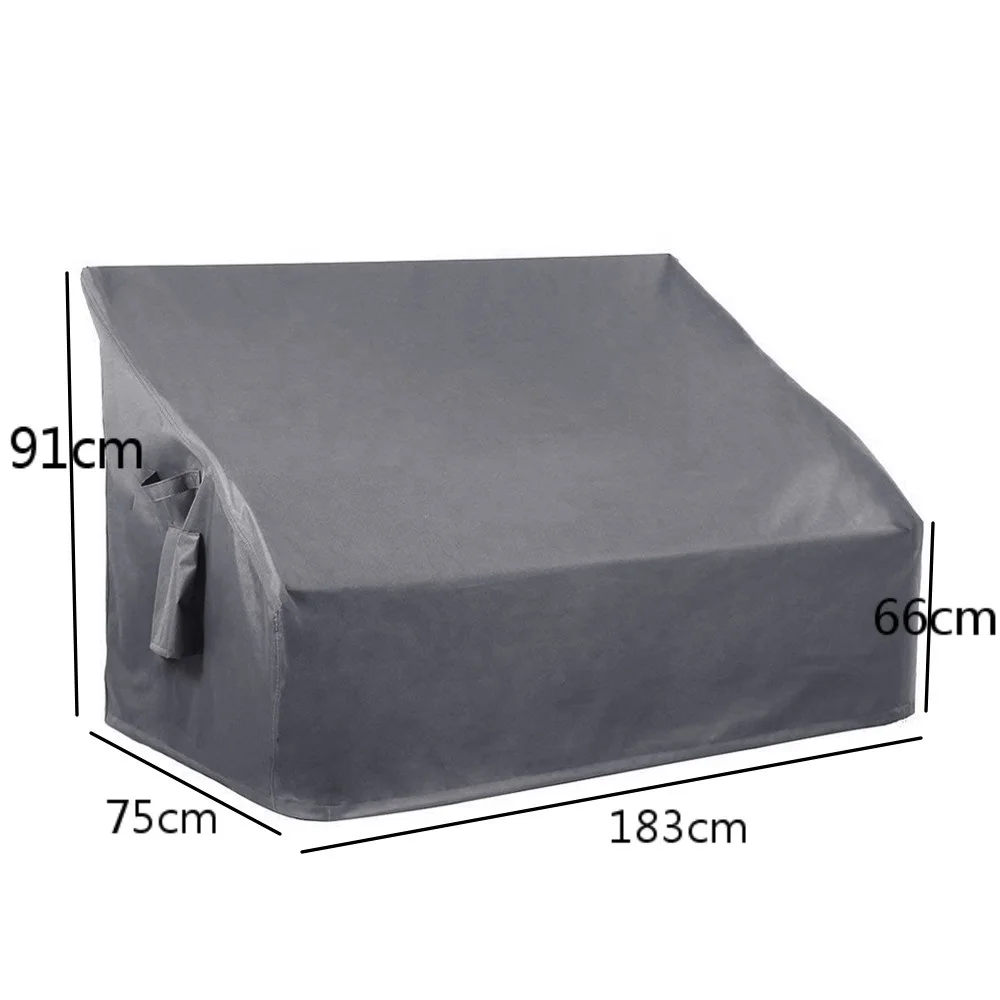 kly 600D polyester fabric Waterproof 2/3 love seater outdoor bench chair seat cover anti uv