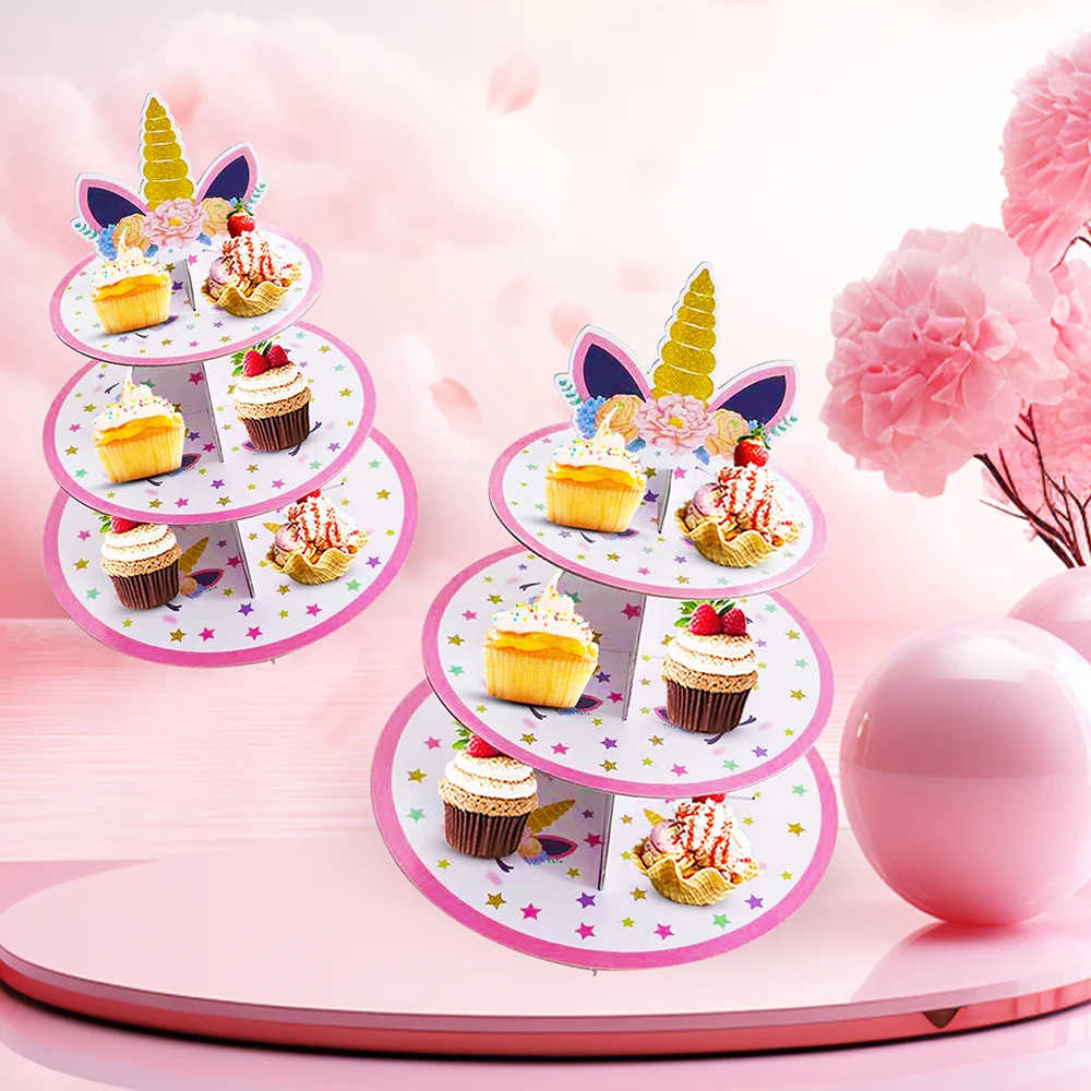 Uni-corn Cake Stand Disposable Party Decoration Supplies Dissposable Uni-corn Cakestand