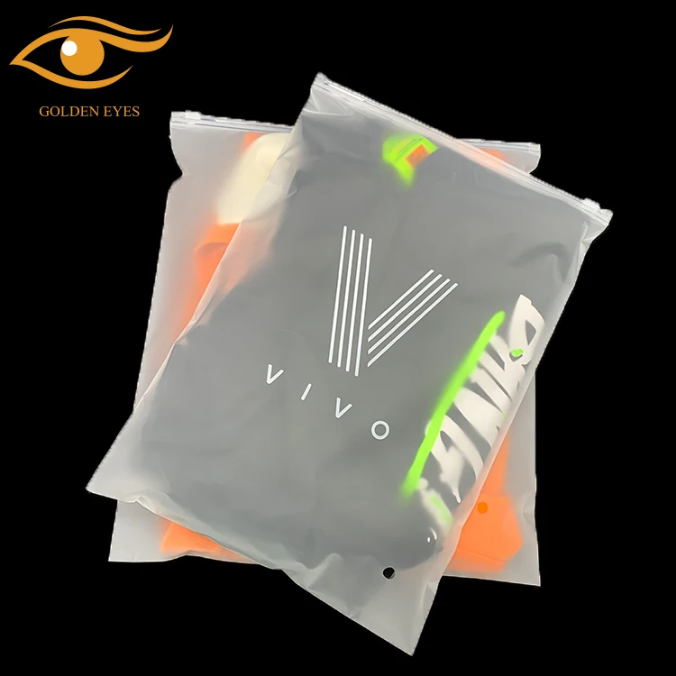 Resealable mylar bags ziplock  t shirt bag with logo printed