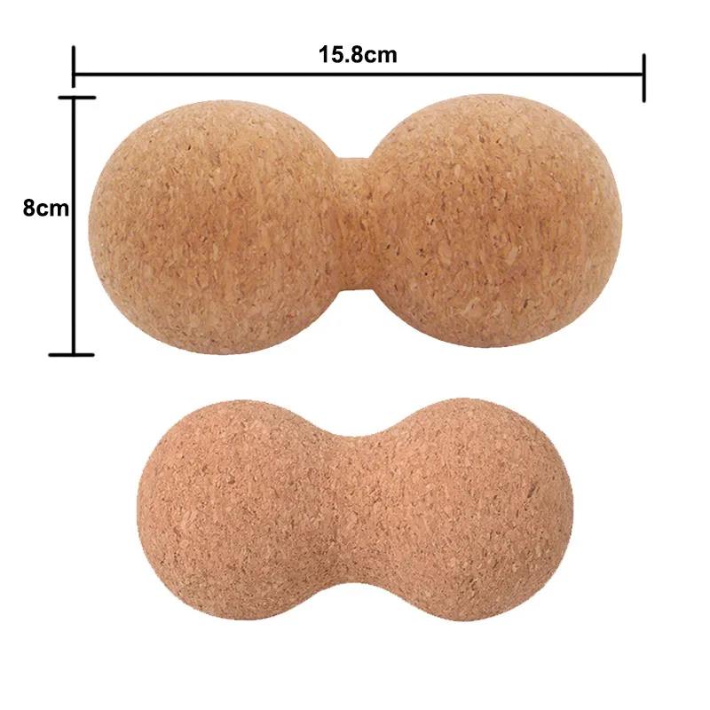 Ultralight Cork Peanut Massage Ball Natural Eco-Friendly Tool Yoga Therapy for Myofascial