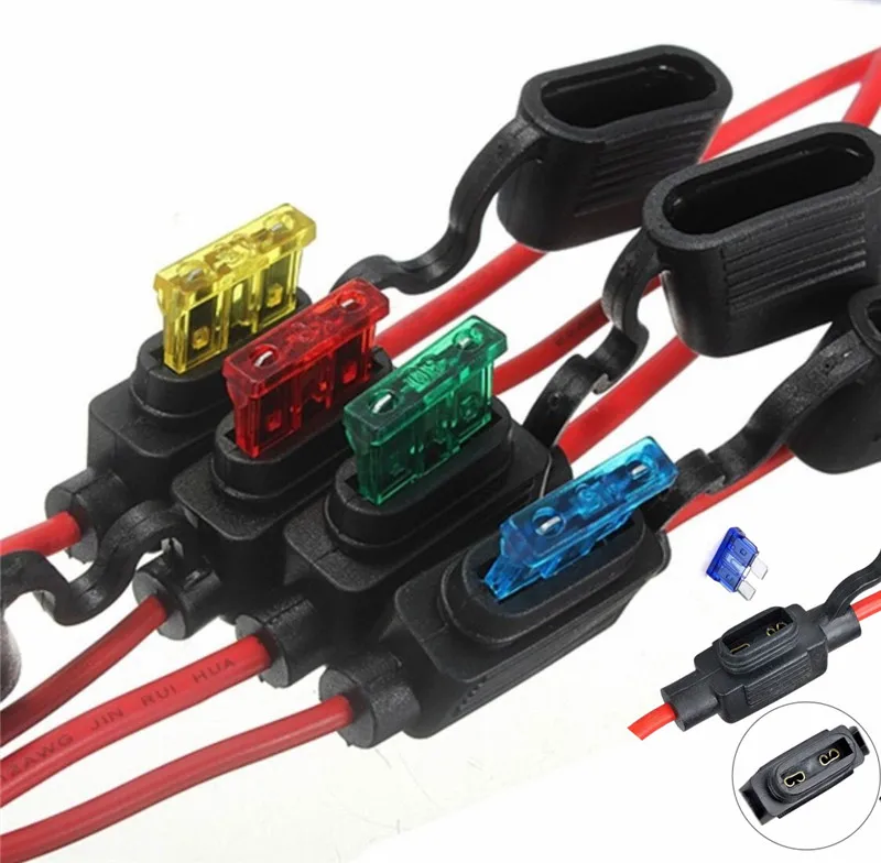 Waterproof In Line ATO/ATC fuse holder Mini standard blade auto 12V Car Add-a-circuit Fuse Tap ATM ATC In stock