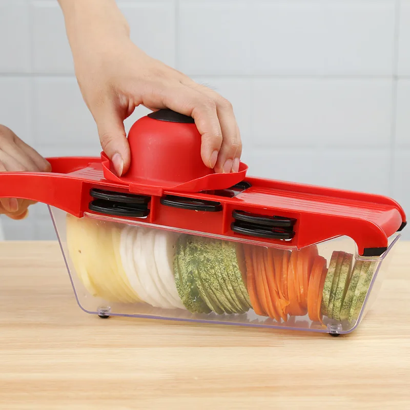 6 In 1 Plastic Multi-function Vegetable Slicer Kitchen Gadgets Fruit Grater Vegetable Cutter
