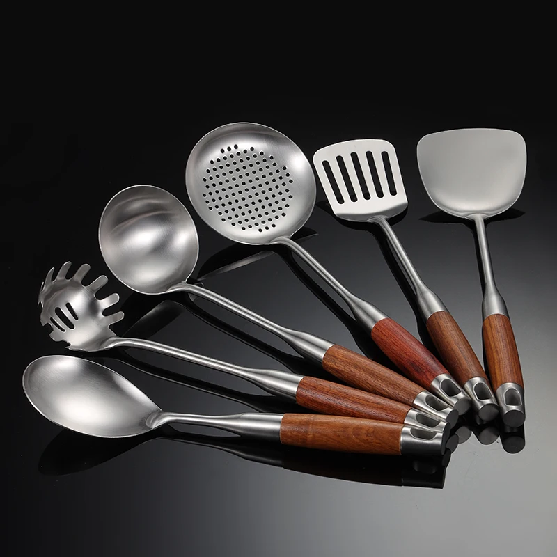 Stainless Steel Kitchen Utensils Set Cooking Kitchenware Set With Solid Spoon 2010001