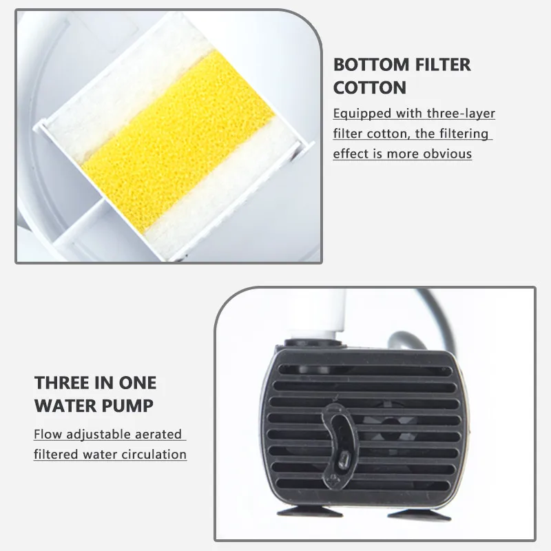 Factory Direct Sales Acrylic LED Light Usb mini desktop fish tank aquarium for home decoration