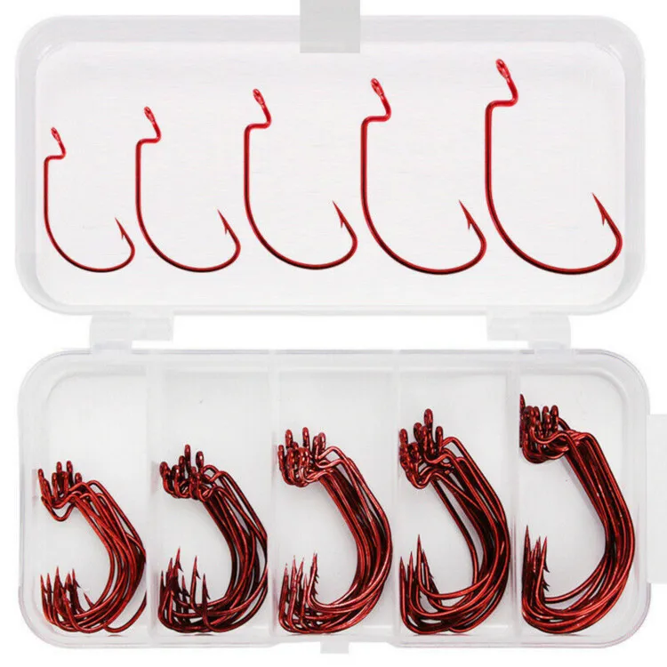 High Carbon Steel Black Jig Fish Hook