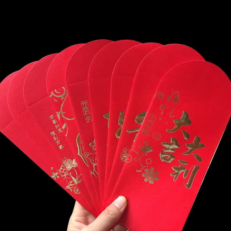 2022 дизайнерский китайский новогодний красный конверт-пакет ang bao на