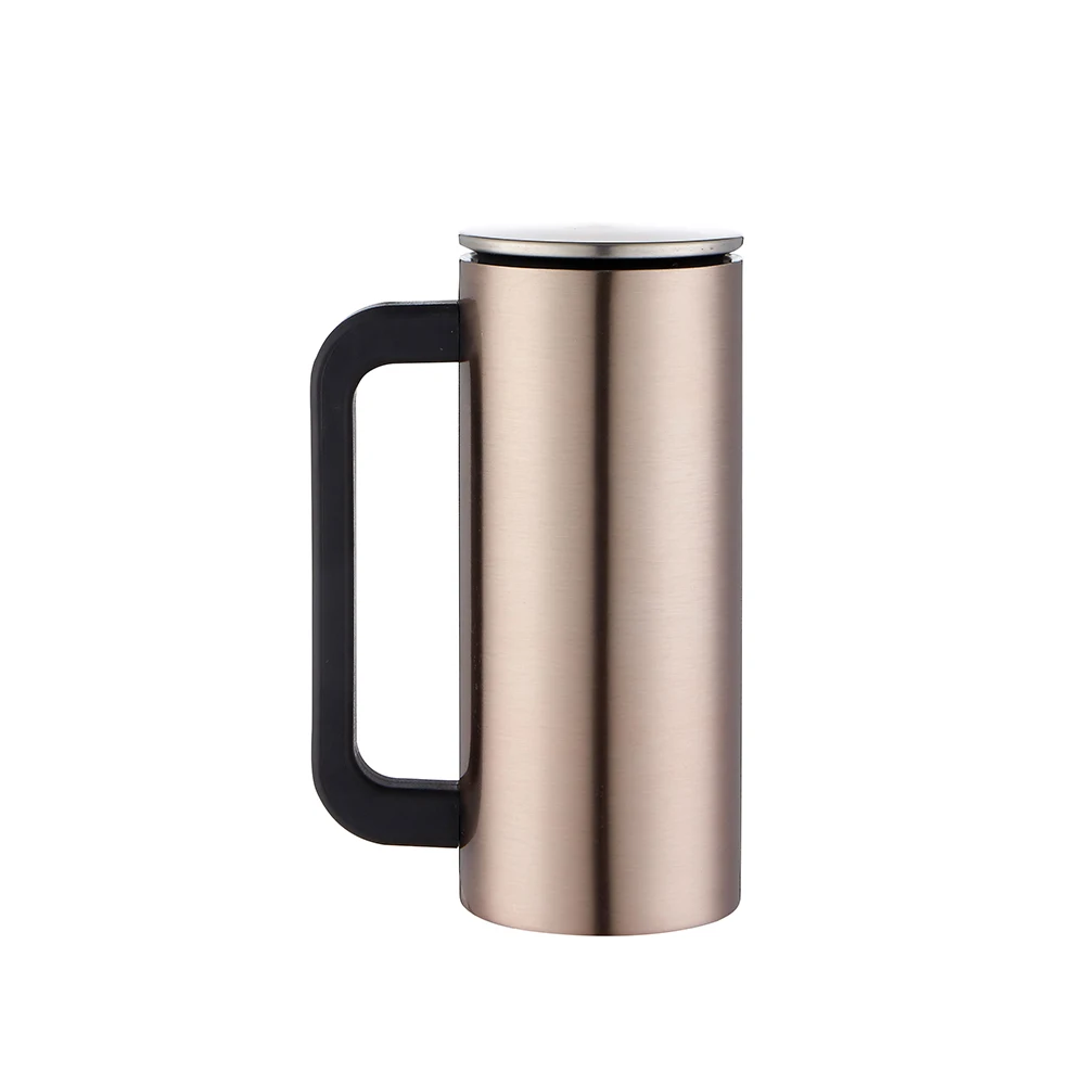 Оптовая продажа на заказ утепленная нержавеющая сталь Кофе Кружка с двойными стенками вакуумная Ручка Кружка 350 мл