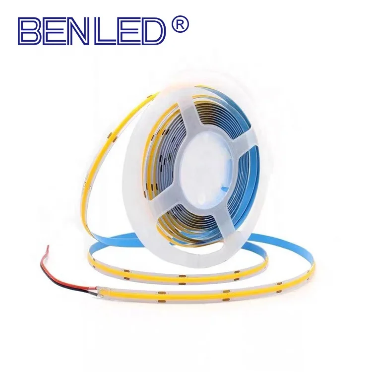 Upgraded High Density LED Tape Ribbon Light DC12V 24V 480leds 8mm IP20 10W/M Dotless RGB Flexible COB LED Strip