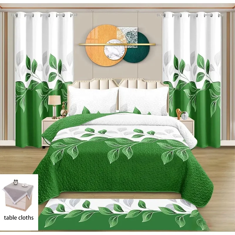 African Style Butterfly Curtain Set 12PCS Custom Multi King Size Polyester Sheet and Curtain Matching Set