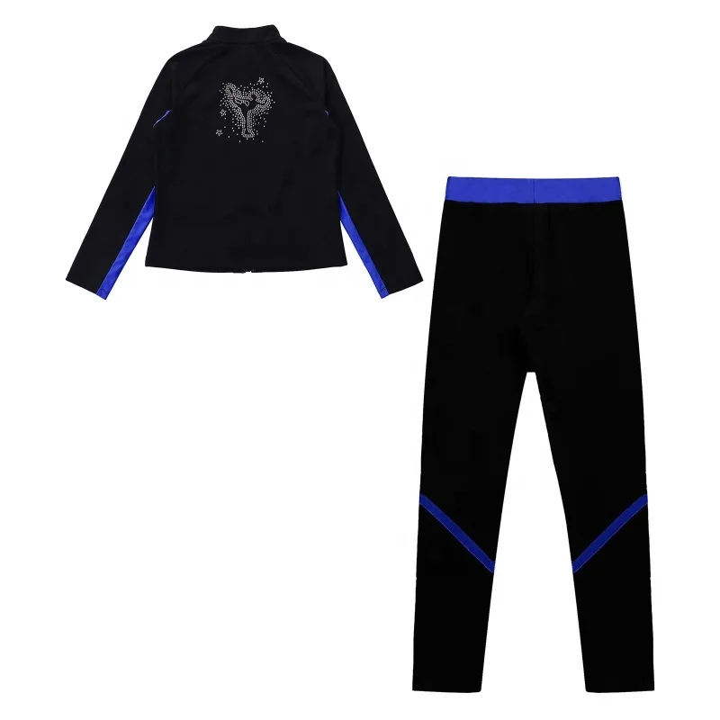 6-16 Kids Training Dancewear Girls Fleece Stage Dance Costume Performance Wear Figure Skating Gymnastics Clothing Leotards