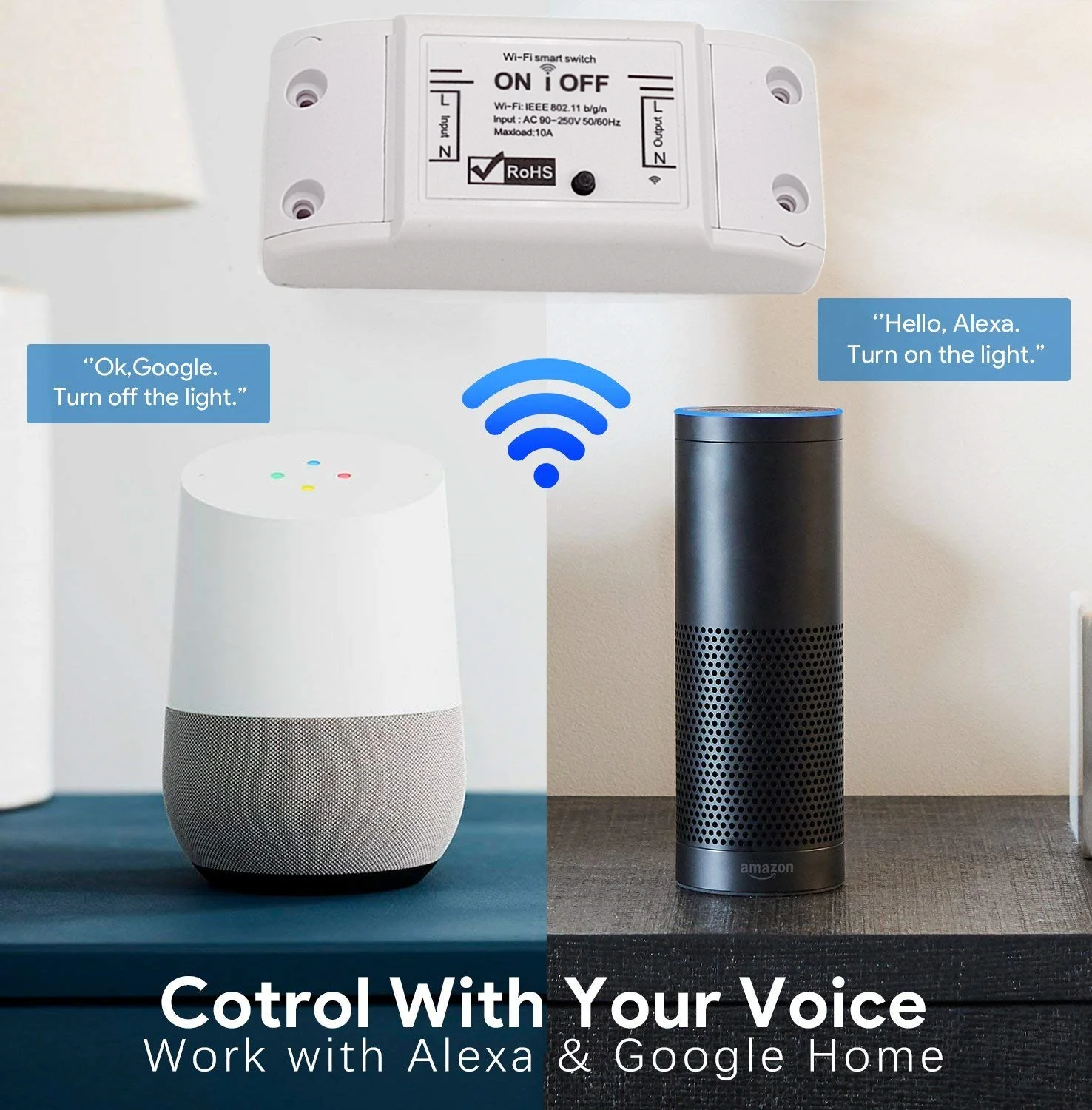 10A Tuya Smart Breaker Wifi Breaket Voice Control Google Home Amazon Alexa Smart WIFI Circuit Breaker