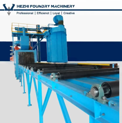 Wheel Shotblast Equipment Manufacturer Steel Roller Conveyor Through Type Shot Blasting Machine