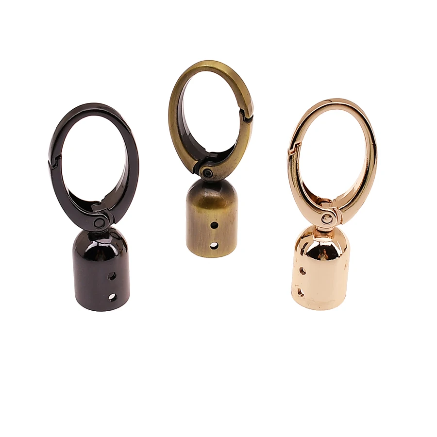 Creative Cord End Cap Beads Snap Hook For Tassel Jewelry Making Bag Strap DIY Accessories Finding