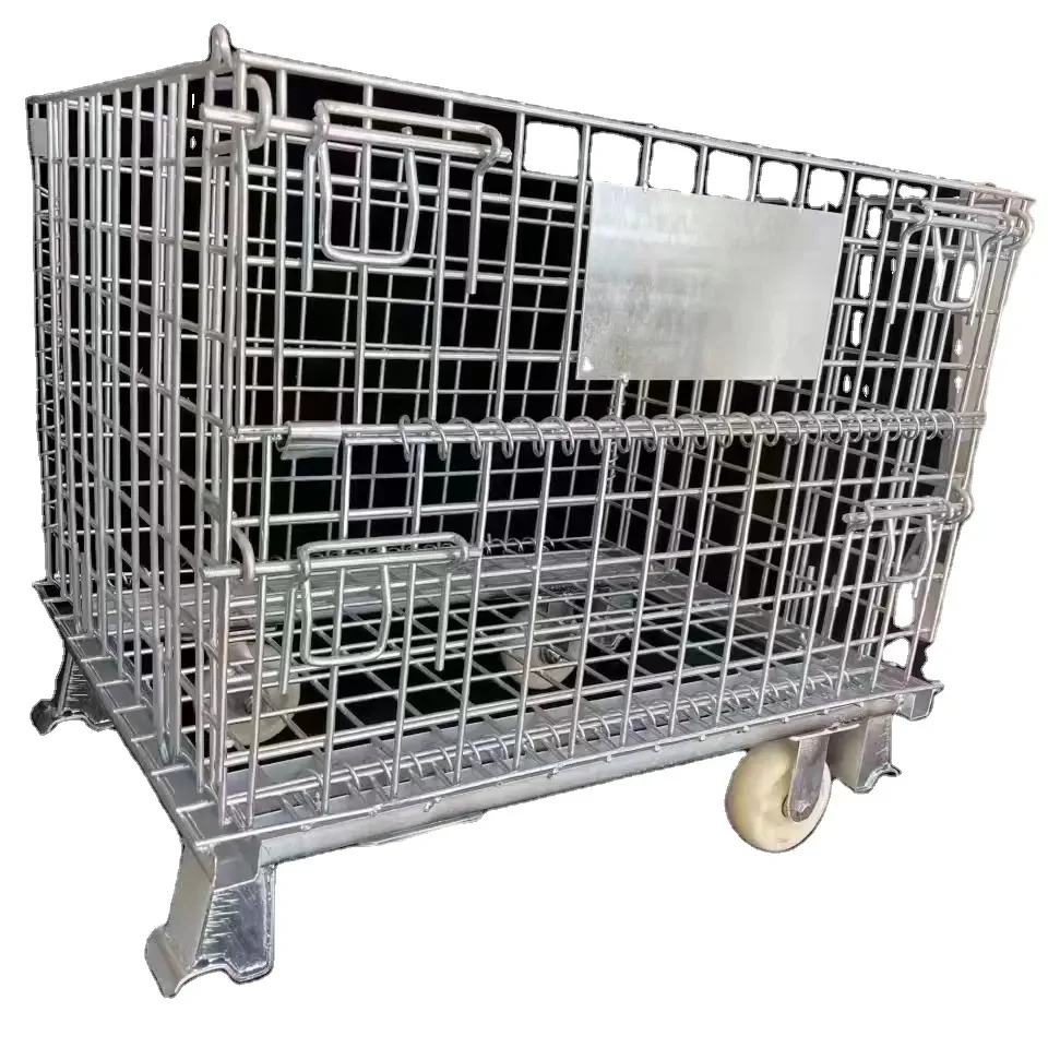 China Factory Price Galvanized Metal Basket Storage Cage Boxes