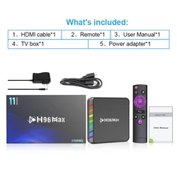 Wholesale Set Top Box H96max Quad Core Android 11 Dongle S905 W2 Dual WiFi Smart Streaming Device 4K IPTV TV BOX Android TV Box