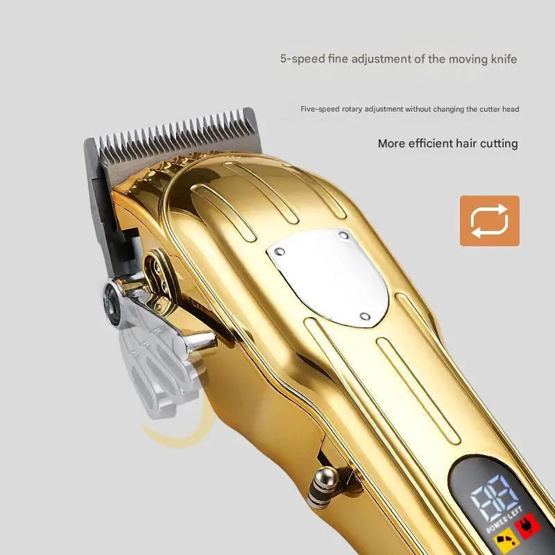 Electric Hair Clipper Engraving Cutting Machine 2-in-1 Set Digital Display USB Hair Salon Home