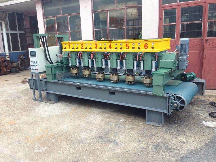 Automatic 6 head stone bush hammer hammering tool machine