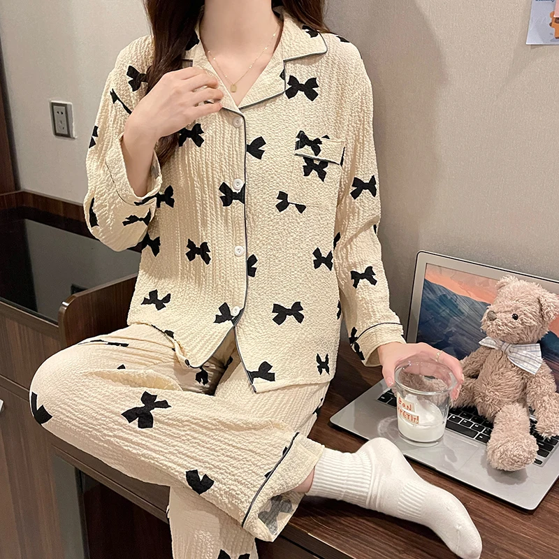 Best Selling High Quality Comfortable Adult Women Loungewear Plus Size Cardigan Pyjamas Set Luxury Sleepwear