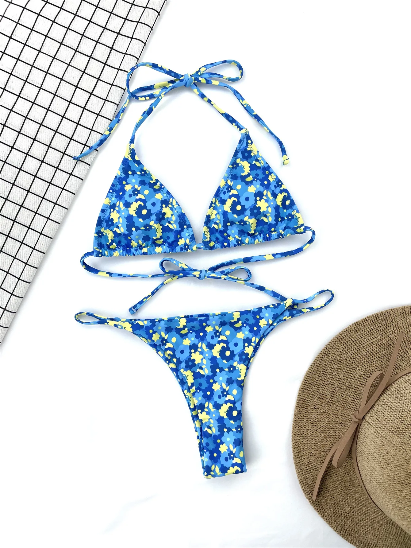2024 Digital Print Breathable High Stretch Sexy Ladies Summer Swimwear Beachwear Custom Design 3-Piece Bikini and Shorts