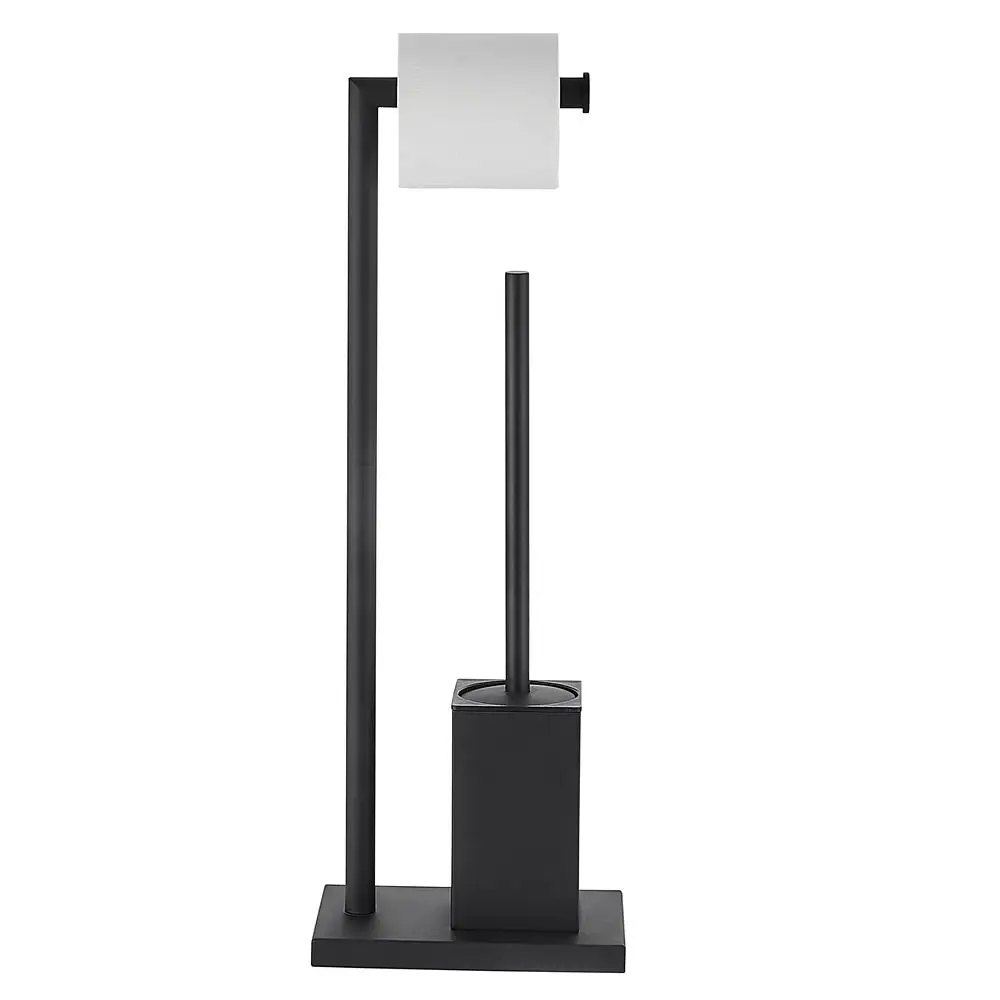 Best hot selling free standing Stainless Steel Standing bathroom Toilet Brush and paper holder