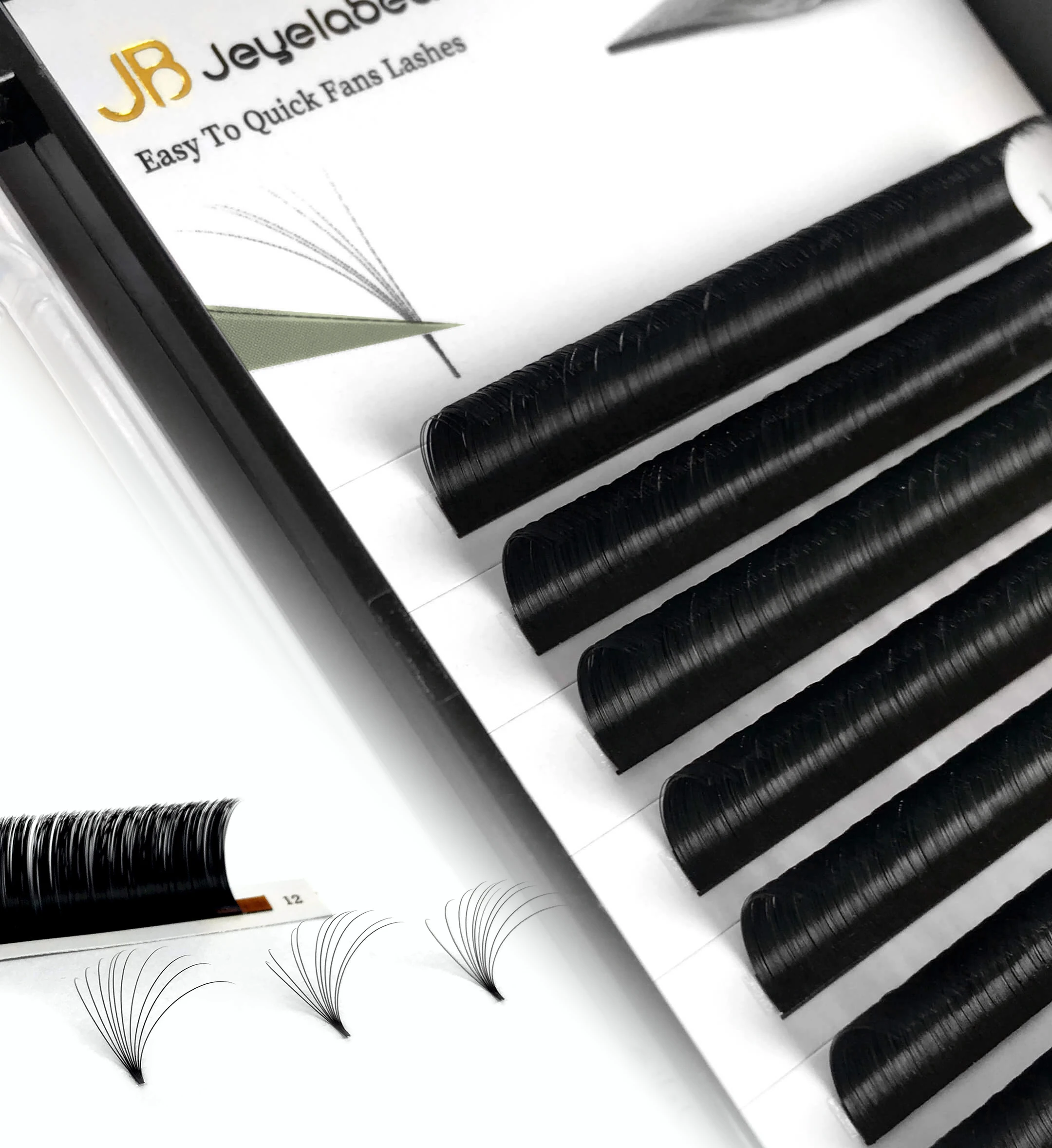 private label Korean PBT fiber synthetic faux mink easy fan lash extension easy fanning eyelash