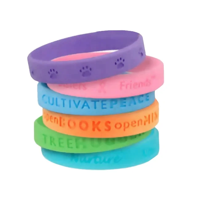 Free Logo Design Wristband Manufacture Custom Rubber Bracelet Elastic Wrist Band Silicone Wristbands