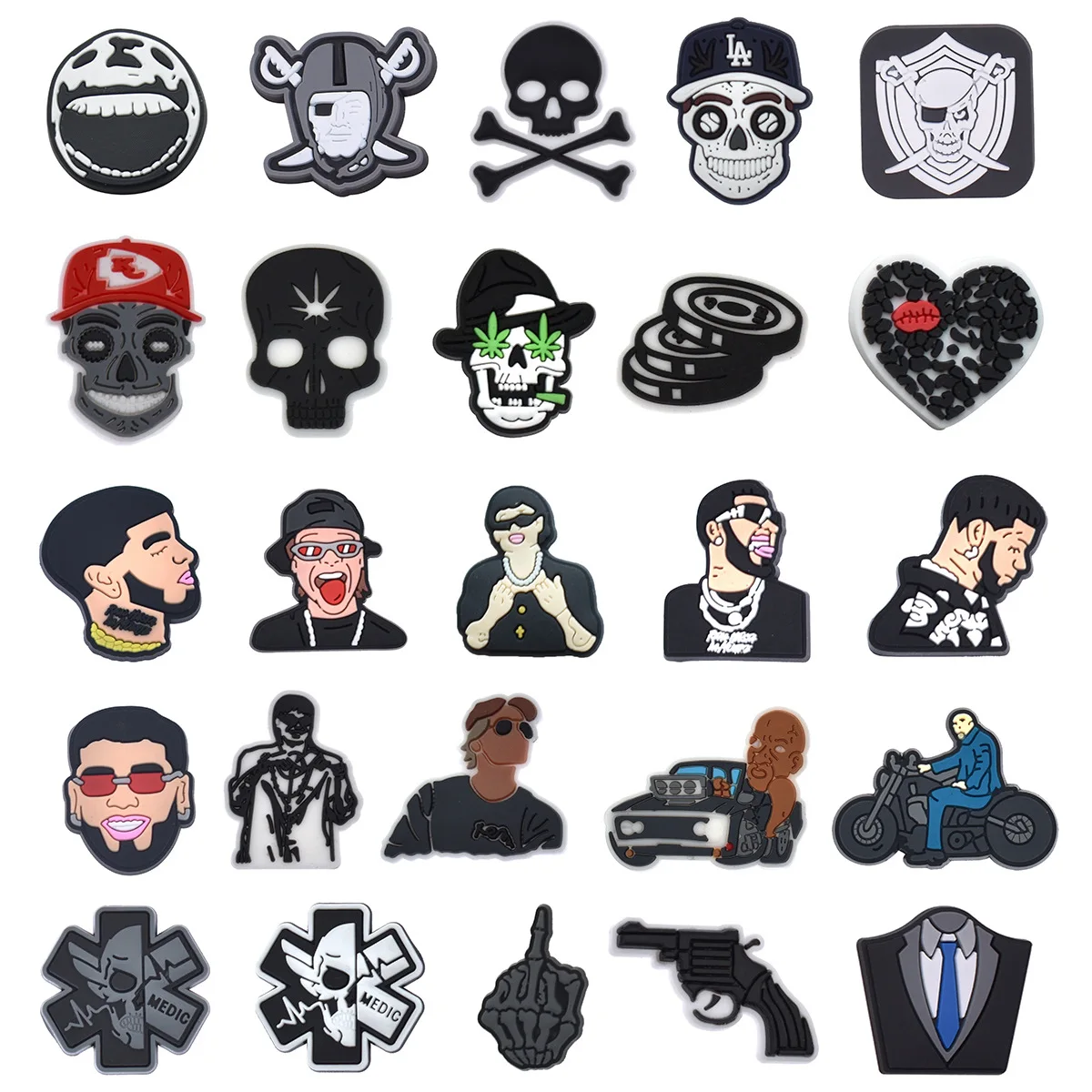 Blue Ocean Series Shoes Clog charms Cute Soft rubbery shoe charms DIY decorative creative shoe accessories