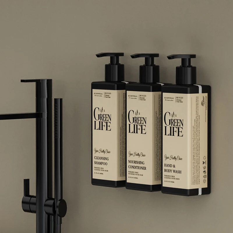 OEM OBM Anti-theft ABS Plastic 380ML 400ML Completely Invisible Floating Soap Dispenser for Hospitality