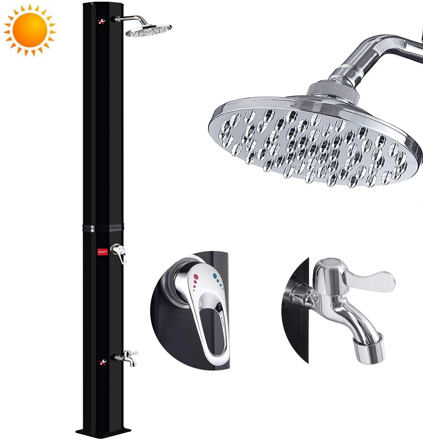 Высококачественный Солнечный душ для бассейна, портативная уличная пляжная душевая колонка