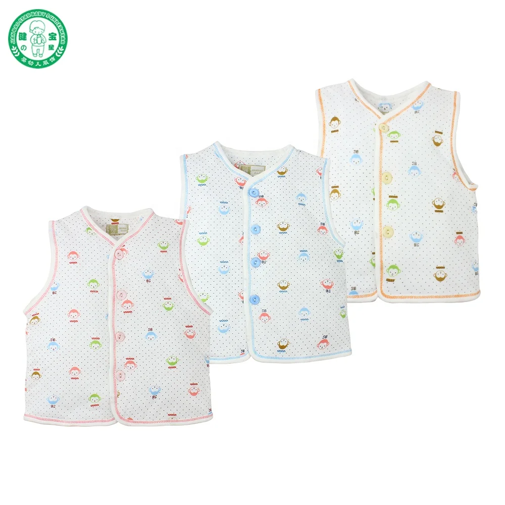 
2017 high quality baby apparel custom printing winter warm baby vest 